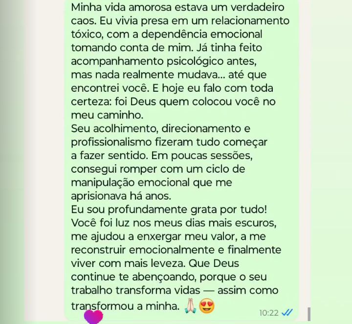 Depoimento autorizado sobre experiência